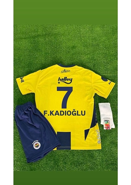 .f.e.n.e.r.b.a.h.ç.e. 2024/25 F.kadıoğlu #7 Iç Saha Parçalı Yeni Sezon Çocuk Forması 4'lü Set