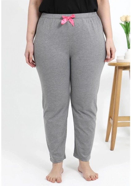 Kadın Pamuklu Büyük Beden Alt Pijama Gri indirimleri