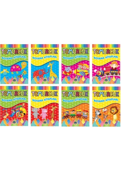 Tomurcuk Boyama Kitapları (8 Kitap Takım)