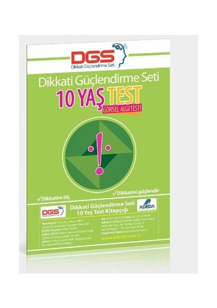 Dikkati Güçlendirme Seti 10 Yaş Test