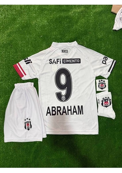 Beşiktâş' 2026 Yeni Sezon Tammy Abraham Deplasman Beyaz Çocuk Forması 4'lü Set