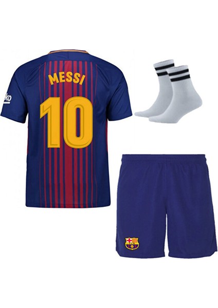 Barcelona Messi 2011/12 Sezon Çocuk Futbol Forma 3'lü Set Forma+Şort+Çorap