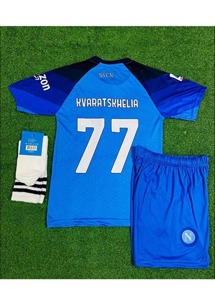 Napoli 2023/24 Yeni Sezon Kvaratshelia Iç Saha Çocuk Forması