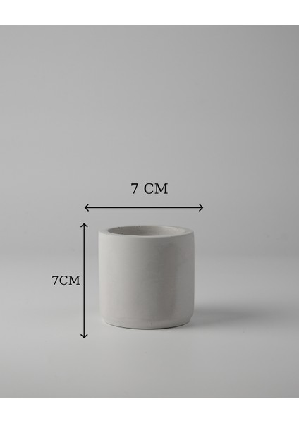 Dekoratif Beton Mini Saksı 7x7 cm - Kaktüs ve Sukulent Bitkileri Için Modern Renkli Beton Saksı - Ev ve Ofis Dekorasyonu fiyatları