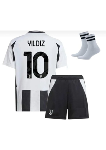 Juventus 2024/25 Kenan Yıldız Iç Saha Forması 4 Lü Set