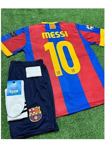 Fc. B.a.r.c.e.l.o.n.a 2011 Sampiyonlar Ligi Finali Lionel Messi Nostalji Çocuk Forması 4'lü Set