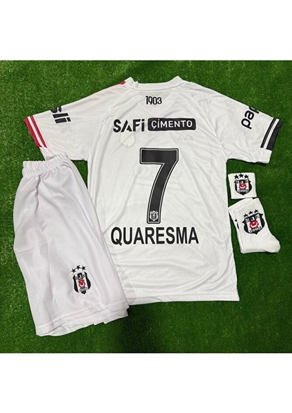 Beşiktâş' 2026 Ricardo Quaresma Yeni Sezon Deplasman Beyaz Çocuk Forması 4'lü Set