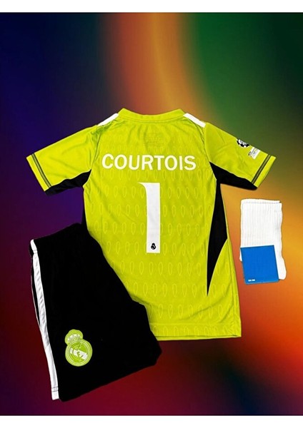 Real Thibaut Courtois Özel Tasarım Kaleci Çocuk Forması (Forma Şort Çorap) fiyatları