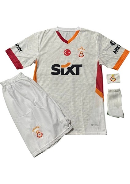 Galatasaray 2024/25 Sane Deplasman Beyaz Çocuk Forması 4 Lü Set fiyatları