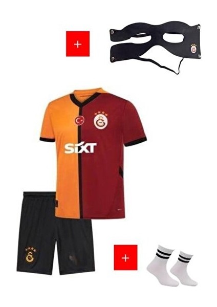 Victorr-Osimhenn Çocuk Parçalı Forması (Forma Şort Çorap Maske) 4 Lü Set Maske Hediyeli