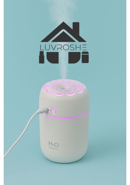 Yeni H2O Çiçek Desenli +1 Flitre ve +1 Koku Hediyeli Hava Nemlendicirisi Gecel Lambası Ortam Hava Yumusatıcı Humudifier Hava Nemlendirici Buhar Makinası 250 ml modelleri