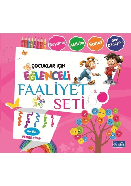 Eğlenceli Faaliyet Seti - Pembe Kitap - 4+ Yaş