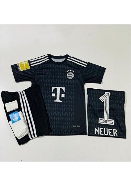 B.a.y.e.r.n/m.ü.n.i.h 2023/24 Yeni Sezon Manuel Neuer Kaleci Çocuk Forması 4'lü Set