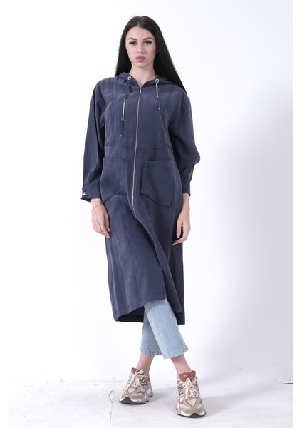 Lacivert Çift Cep Detaylı Fermuar Kapamalı Kapüşonlu Kap 44510684.02 fiyatları