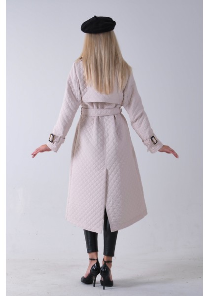 Taş Beli Kemerli Düğme Kapamalı Kapitone Desenli Trenç 44520205.50 indirimleri