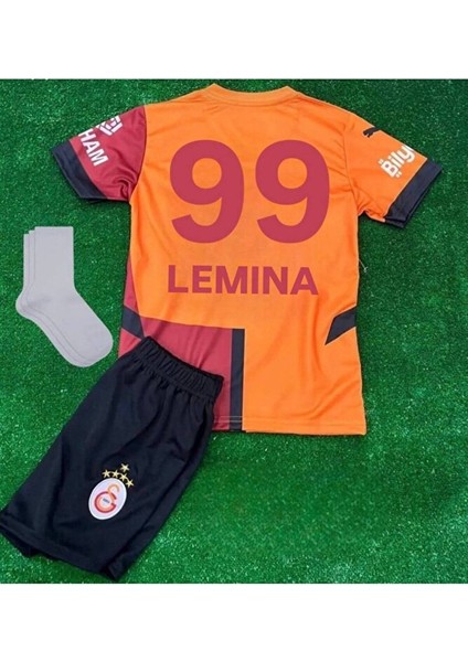 5-Yıldızlı Galatâsarây./ Mario Lemina ./ 2024/25 Iç Saha Yeni Sezon Çocuk Forması 5li Set