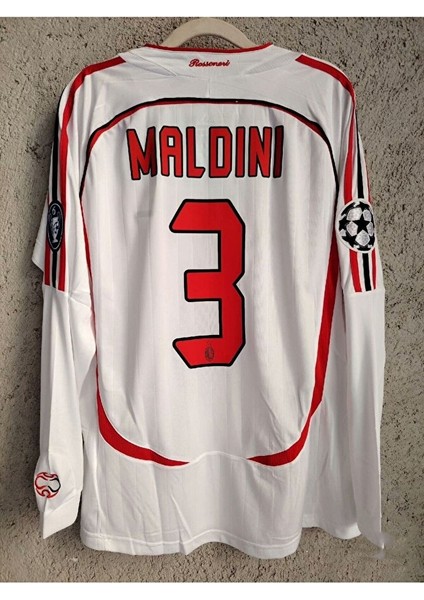 Milan Maldini Uzun Kollu Yetişkin Forması Beyaz
