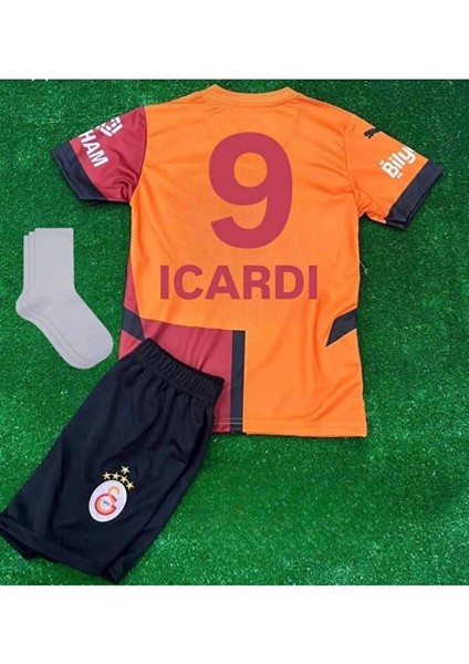 5-Yıldızlı Galatâsarây./ .m.â.u.r.o-Ìcârdî/ 2024/25 Iç Saha Yeni Sezon Çocuk Forması 4'lü Set