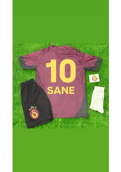 Galatasaray 2025/26 5 Yıldızlı Leroy Sane Deplasman Forması Çocuk 4lü Set modelleri