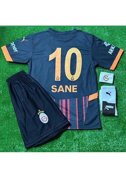 5-Yıldızlı Galatâsarây./ Leroy Sane ./ 2024/25 Alternatif Siyah Forması 4lü Set 5-Yıldızlı