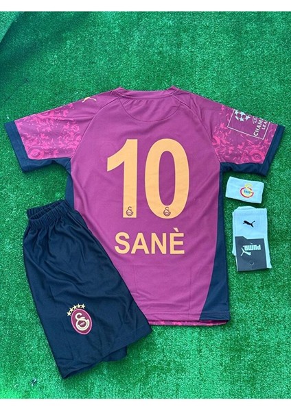 5-Yıldızlı Galatâsarây./ Leroy Sane ./2026 Alternatif Bordo Forması 4lü Set Şampiyonlar Ligi (Patch)