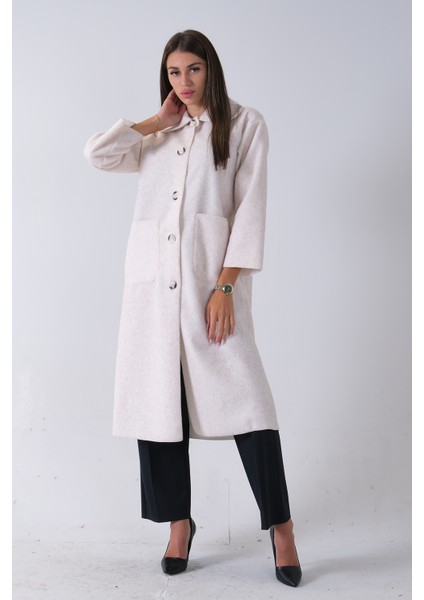 Bej Bebe Yaka Çift Cepli Kaban 31050686.55 fırsatları