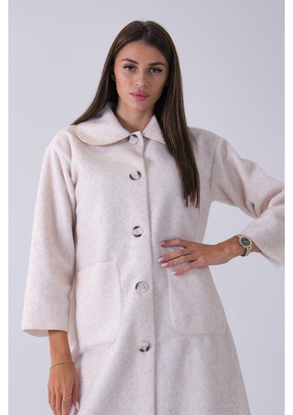 Bej Bebe Yaka Çift Cepli Kaban 31050686.55