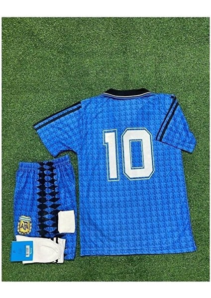 Arjantin Lionel Messi Ikonik Özel Nostalji Çocuk Forması 4'lü Set