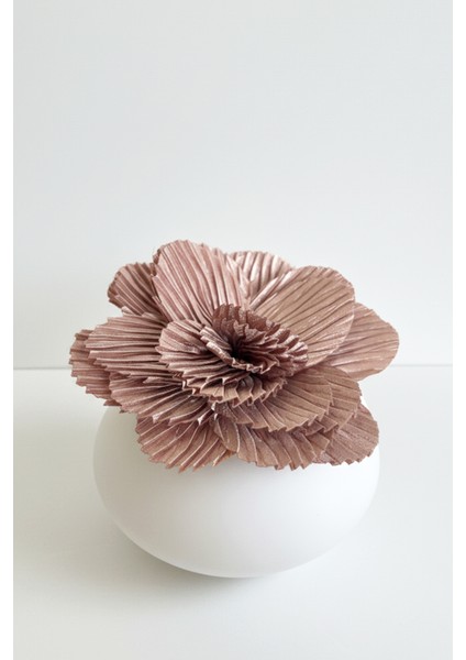 Lora Çiçek Broş Pudra