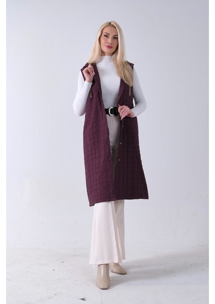 Mürdüm Zincir Detaylı Fleto Cepli Kapitone Yelek 31070195.21 fiyatları