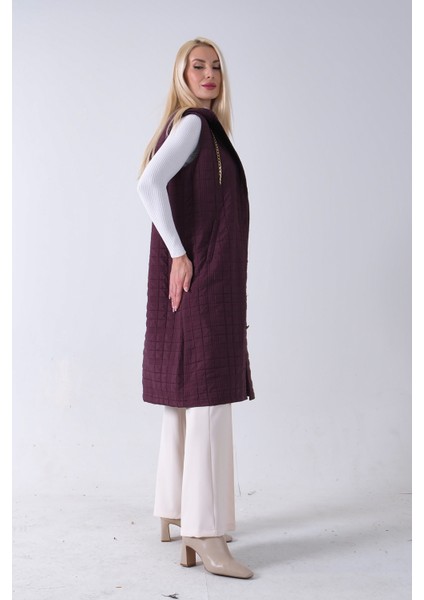 Mürdüm Zincir Detaylı Fleto Cepli Kapitone Yelek 31070195.21 fırsatları