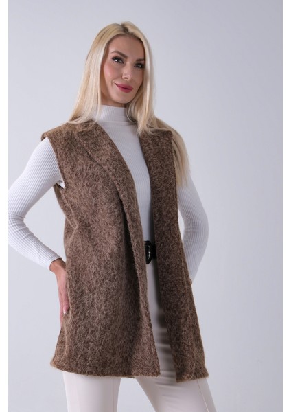 Kahve Kemerli Yünlü Kaşe Yelek 31070196.05 modelleri