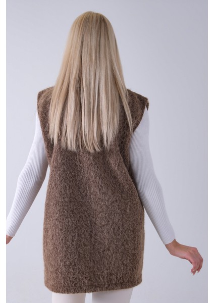 Kahve Kemerli Yünlü Kaşe Yelek 31070196.05 indirimleri