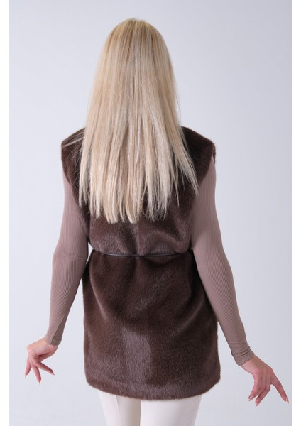 Kahve Deri Yakalı Yandan Cepli Yelek 4579030.05 indirimleri