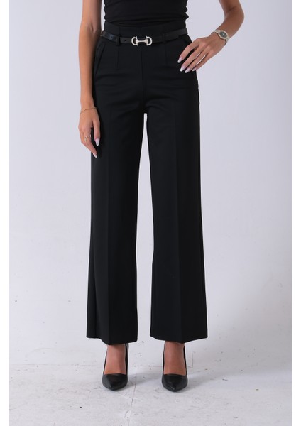 Siyah Fleto Cepli Düz Pantolon 03030309.01 modelleri