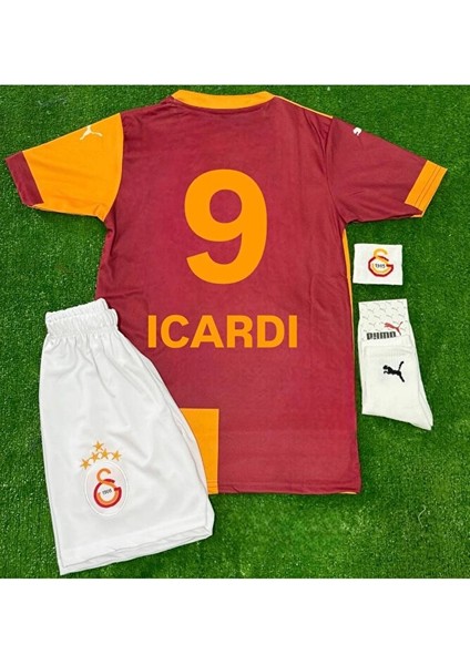 5-Yıldızlı Galatâsarây./m.â.u.r.o-Ìcârdî./ 2026 Iç Saha Çocuk Forma 4lü Set Şampiyonlar Ligi (Patch)