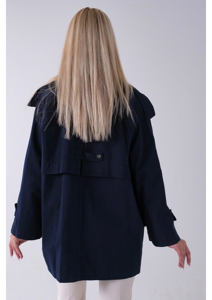 Lacivert Yandan Cepli Omuz Apolet Detaylı Trenç 422234.02 indirimleri