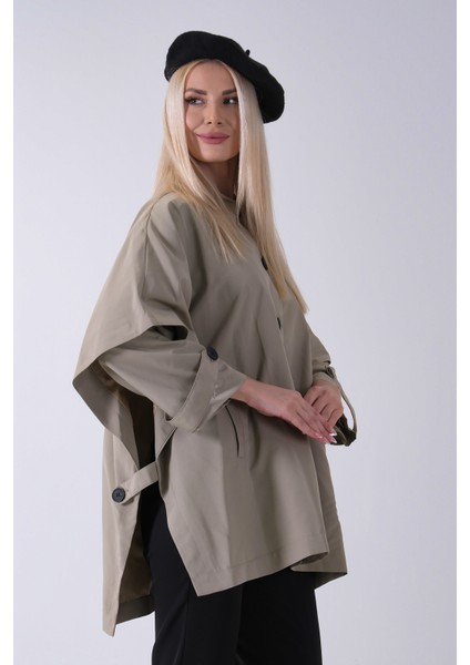 Vizon 5 Düğme Kapamalı Takma Kol Yandan Cepli Trenç 5309343.34 fırsatları