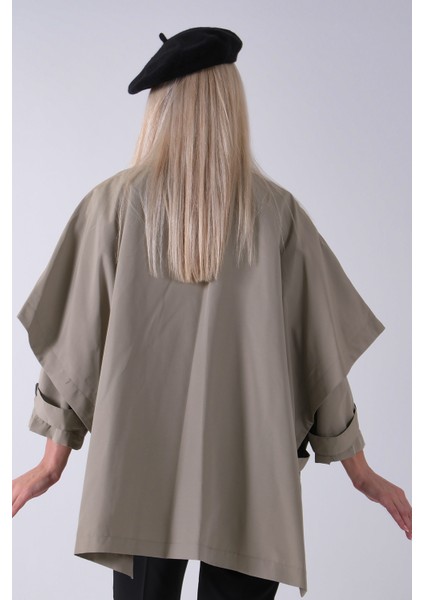 Vizon 5 Düğme Kapamalı Takma Kol Yandan Cepli Trenç 5309343.34