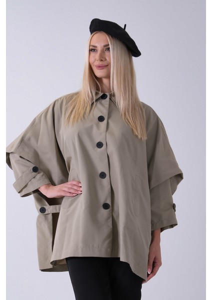 Vizon 5 Düğme Kapamalı Takma Kol Yandan Cepli Trenç 5309343.34