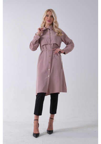 Vizon Önü Aller Detaylı Bağcıklı Modal Tunik 31050762.34