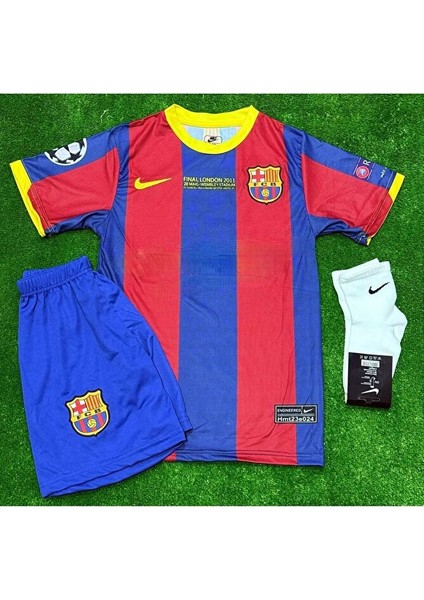 Barcelona Messi Çocuk Forması 3lü Set Kırmızı fiyatları