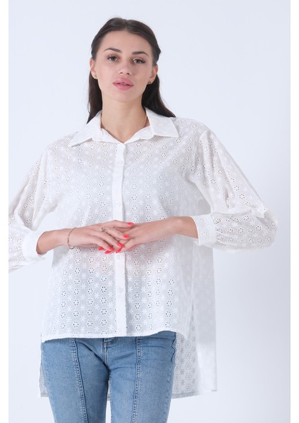 Beyaz Brode Detaylı Bluz 3972891.15 modelleri
