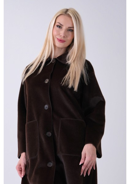 Kahve Bebe Yaka Çift Cepli Kaban 31050686.05