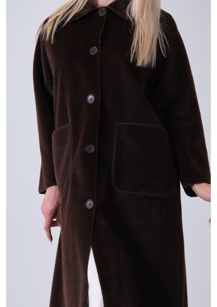 Kahve Bebe Yaka Çift Cepli Kaban 31050686.05