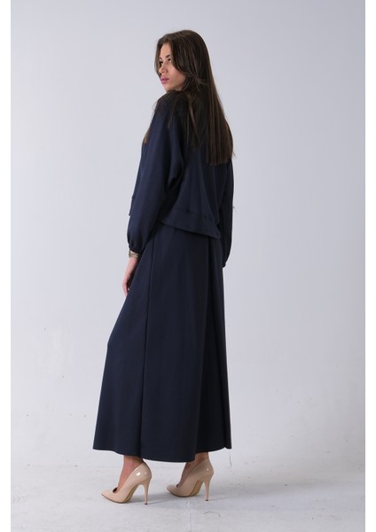 Lacivert Önü Yarasakol Etekli Takım 31040702.02 indirimleri