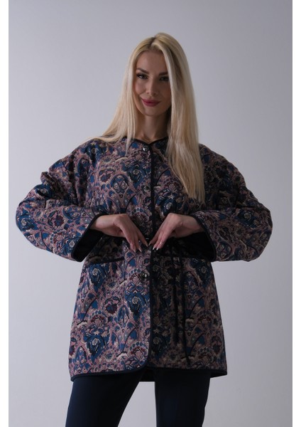 Lacivert Astarlı Biye Detaylı Cepli Kapitone Ceket 31050766.02 fiyatları