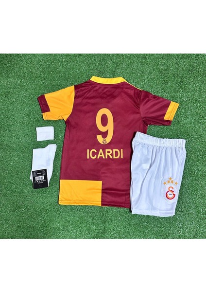 Galatasaray 2025/2026 Iç Saha Icardi Parçalı Çocuk Forması 4 Lü Set