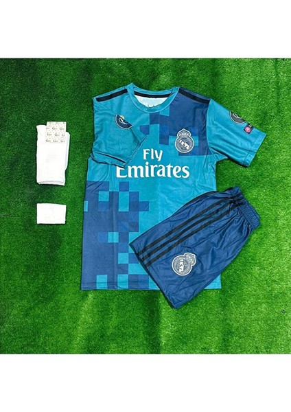 Real Madrid 2017/18 Deplasman Ronaldo 4 Lü Set Çocuk Forması Şort Çorap Bileklik Hediyeli fiyatları