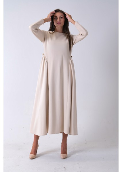 Taş Bisiklet Yaka Scuba Tesettür Elbise 4593445.50 fırsatları